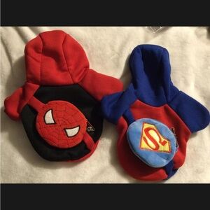 Superhero’s Superman Spiderman Dog Hoodie Unisex Sweatshirt Sweater XS-XXS